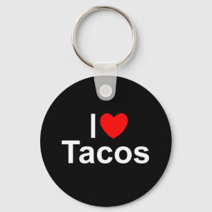 Porte-clés J'aime des tacos (de coeur)
