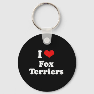 Porte-clés J'aime des terriers de Fox