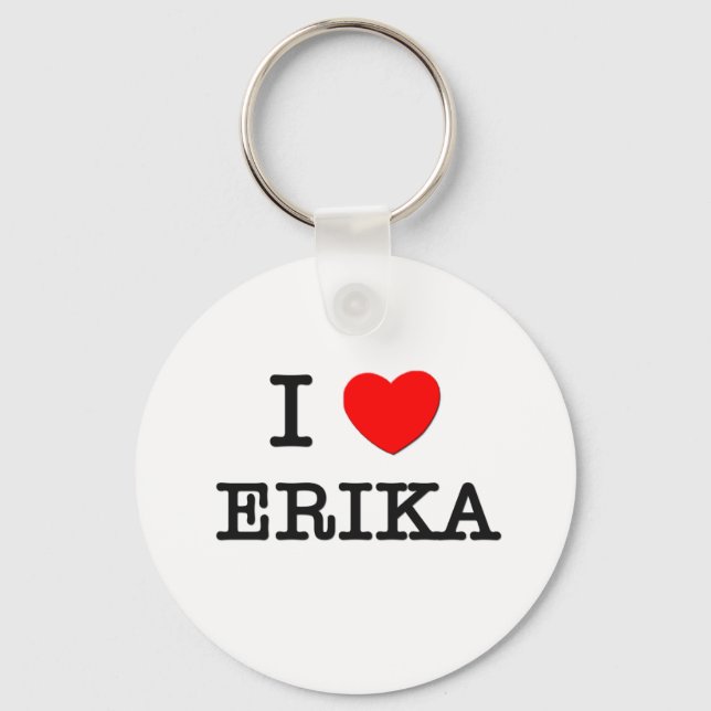 Porte-clés J'aime Erika (Recto)