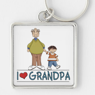 Porte-clés J'aime grand-père Porte - clé
