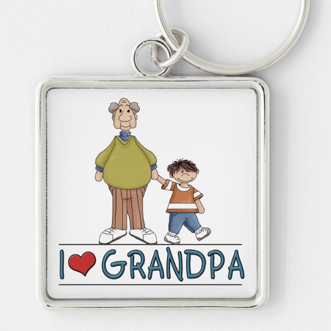Porte-clés J'aime grand-père Porte - clé (Devant)