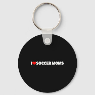 Porte-clés J'aime (heart) les mamans de foot 