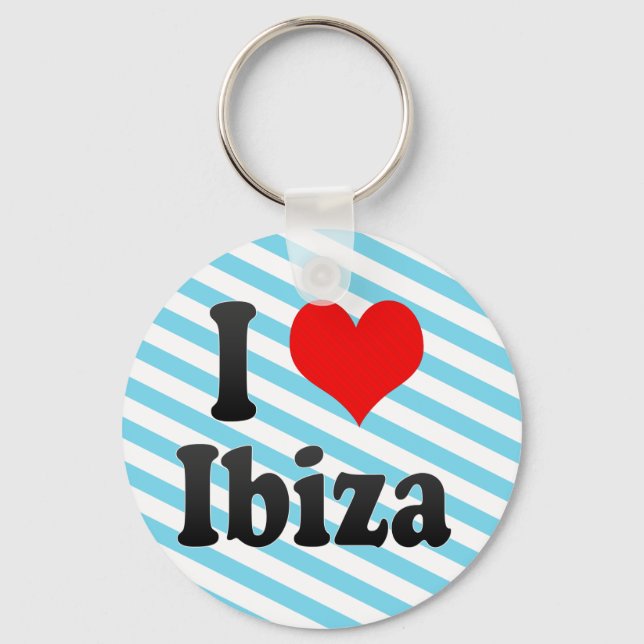 Porte-clés J'Aime Ibiza, Espagne. Me Encanta Ibiza, Espagne (Recto)