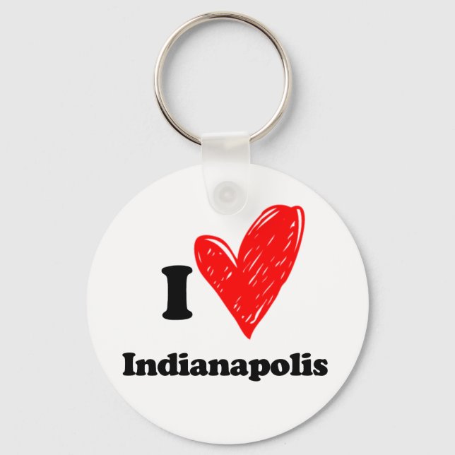 Porte-clés J'aime Indianapolis (Recto)