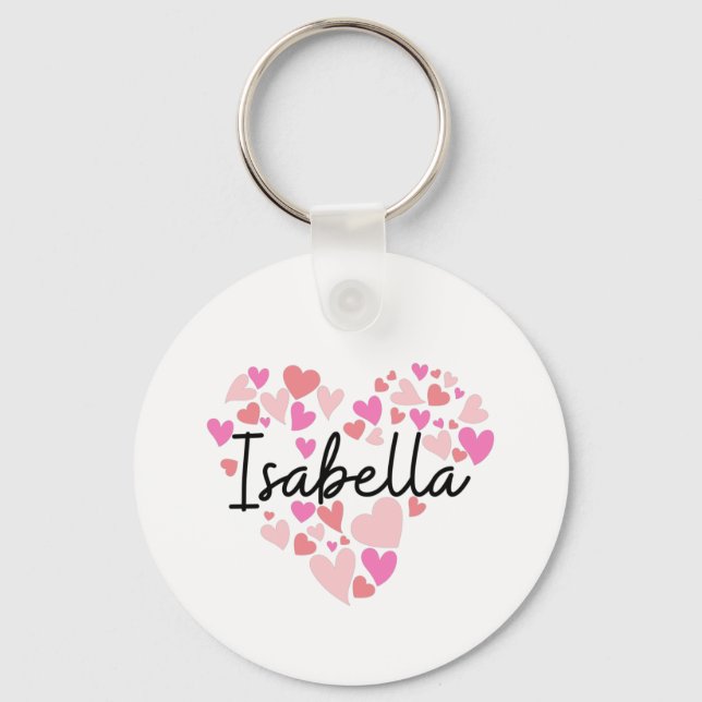 Porte-clés J'aime Isabella (Recto)