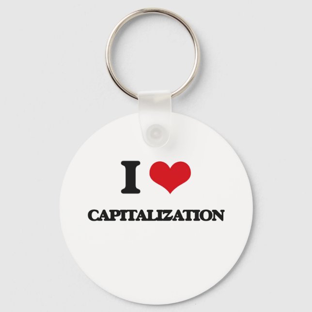 Porte-clés J'aime la capitalisation (Recto)