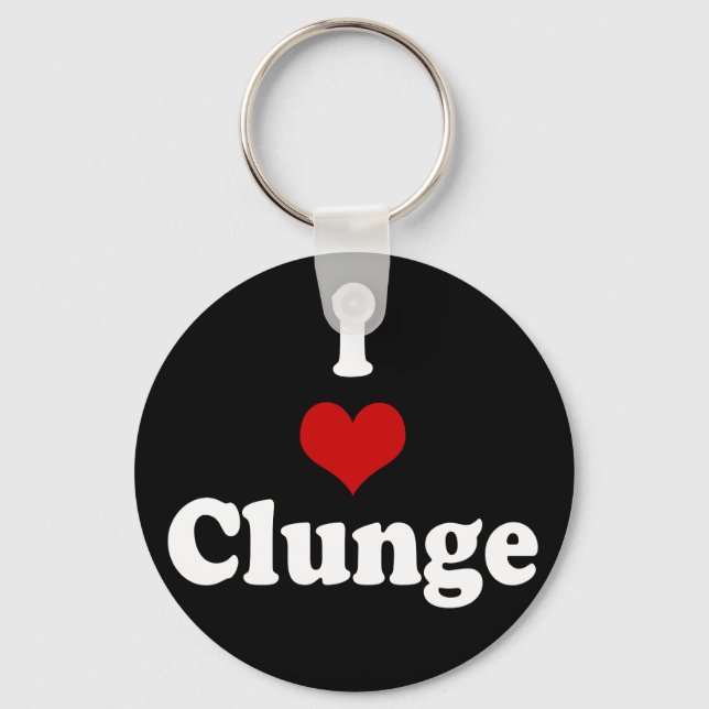 PORTE-CLÉS J'AIME LA CLUNGE {HEART} (Recto)