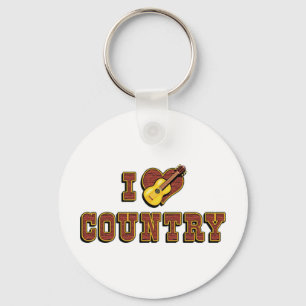 Porte-clés J'aime la country