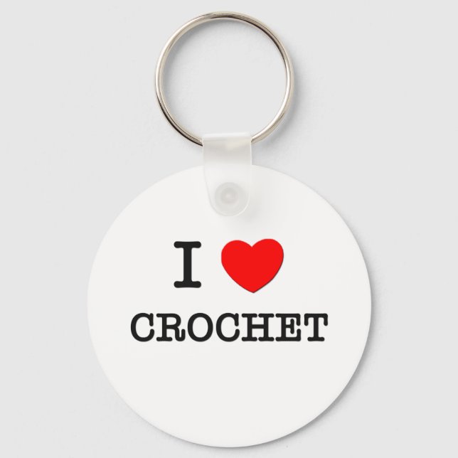 PORTE-CLÉS J'AIME LA CROCHET (Recto)