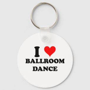 Porte-clés J'aime la danse de salle de bal