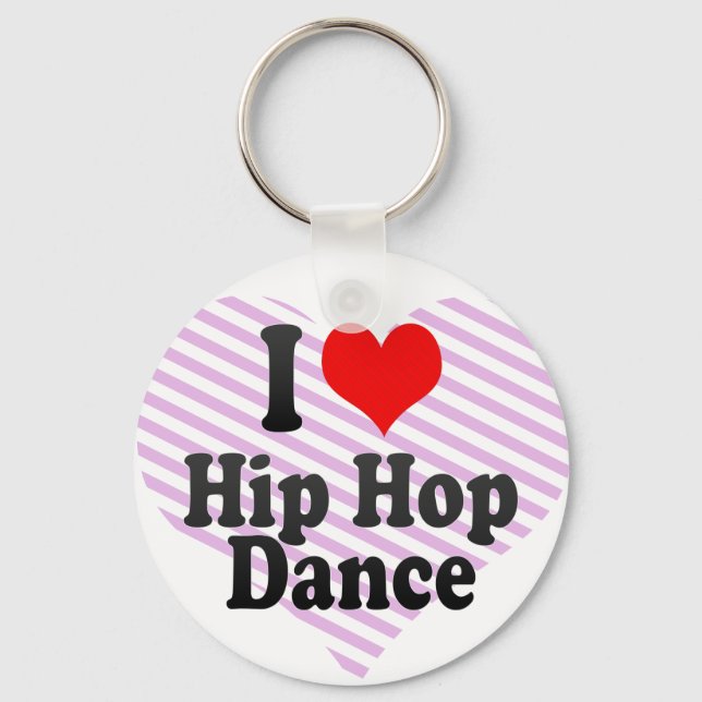 Porte-clés J'aime la danse Hip hop (Recto)