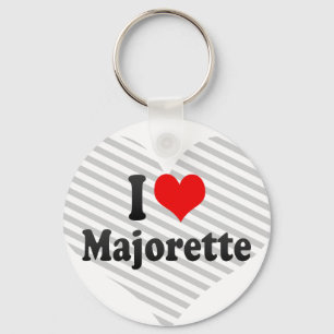 Porte-clés J'aime la majorette