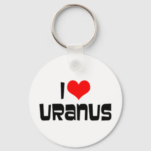 Porte-clés J'aime la planète Uranus à cœur - Amateurs d'astro
