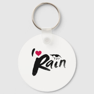 Porte-clés J'aime la pluie