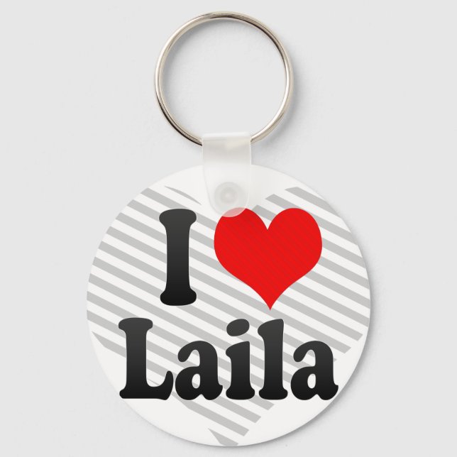 Porte-clés J'aime Laila (Recto)