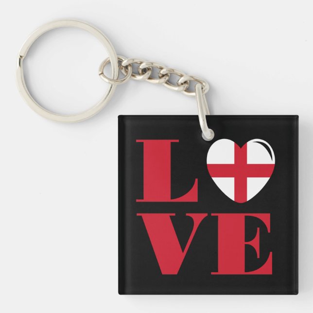 Porte-clés J'aime l'Angleterre (Devant)