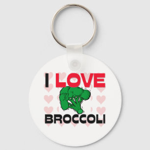 Porte-clés J'aime le brocoli