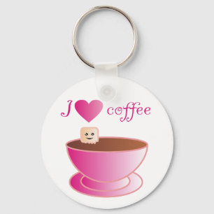 Porte-clés J'aime le café