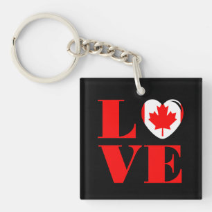 Porte-clés J'aime le Canada