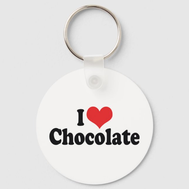 Porte-clés J'aime le chocolat (Recto)