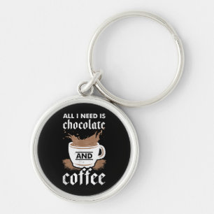 Porte-clés J'Aime Le Chocolat Et Le Café