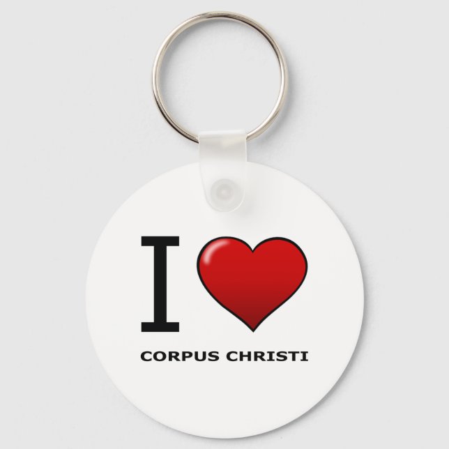 PORTE-CLÉS J'AIME LE CORPUS CHRISTI, TX - TEXAS (Recto)