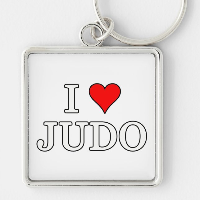 Porte-clés J'aime le judo (Devant)