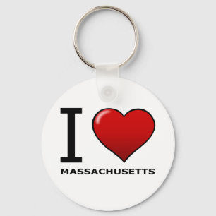 PORTE-CLÉS J'AIME LE MASSACHUSETTS