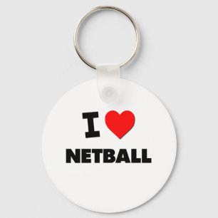 Porte-clés J'aime le net-ball