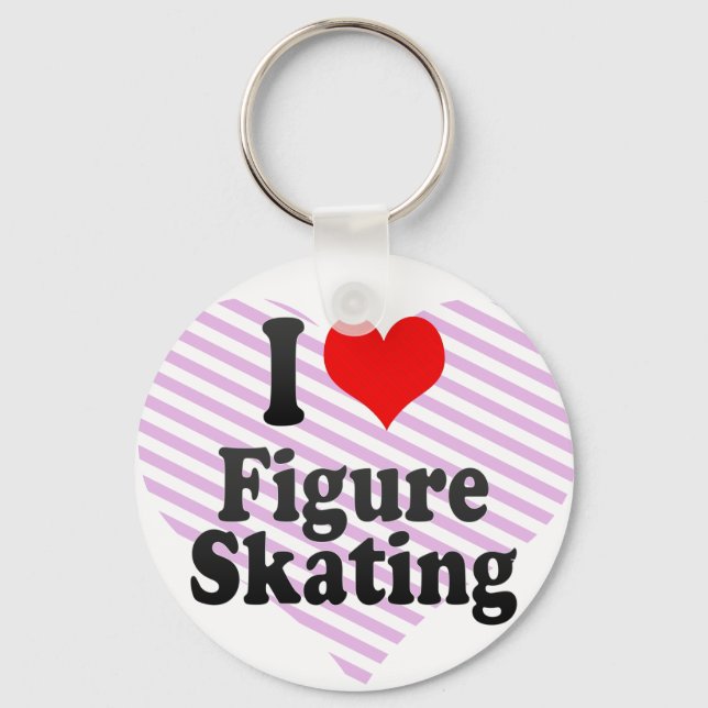 Porte-clés J'aime le patinage artistique (Recto)