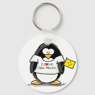 Porte-clés J'aime le pingouin du Nouveau Mexique