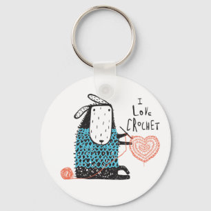 Porte-clés J'aime le porte - clé de crochet