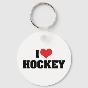 Porte-clés J'aime le Porte - clé de hockey