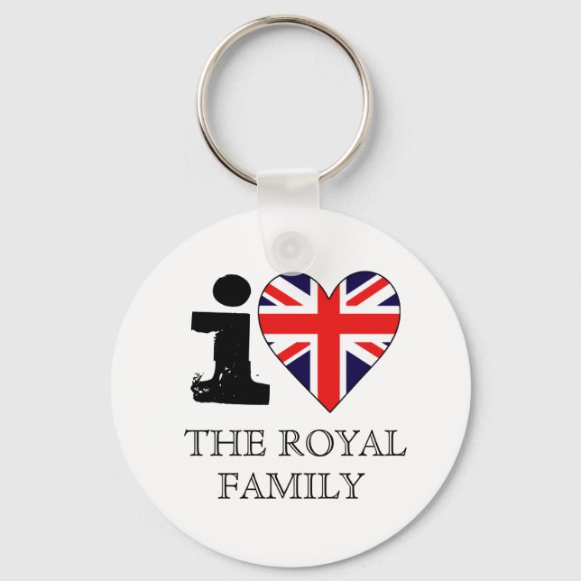 Porte-clés J'aime le Porte - clé de la famille royale (Recto)
