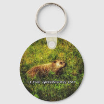 J'aime le porte - clé de la journée de la marmotte