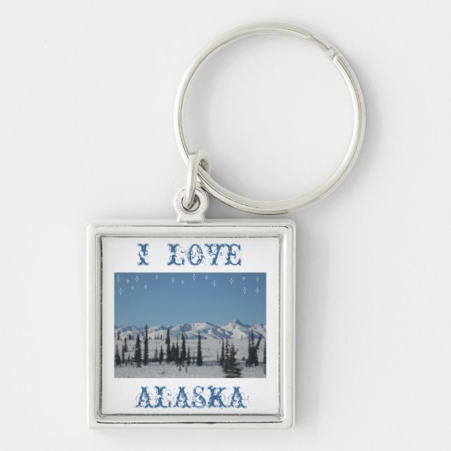 Porte-clés J'AIME le porte - clé de l'ALASKA (Devant)