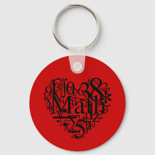 Porte-clés J'aime le porte - clé de maths