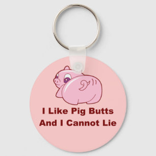Porte-clés J'aime le Porte - clé Pig Butts
