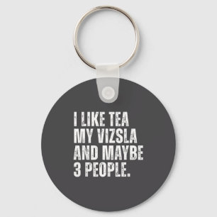 Porte-clés J'aime le thé Mon propriétaire de chien Vizsla ama
