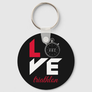 Porte-clés J'aime le triathlon