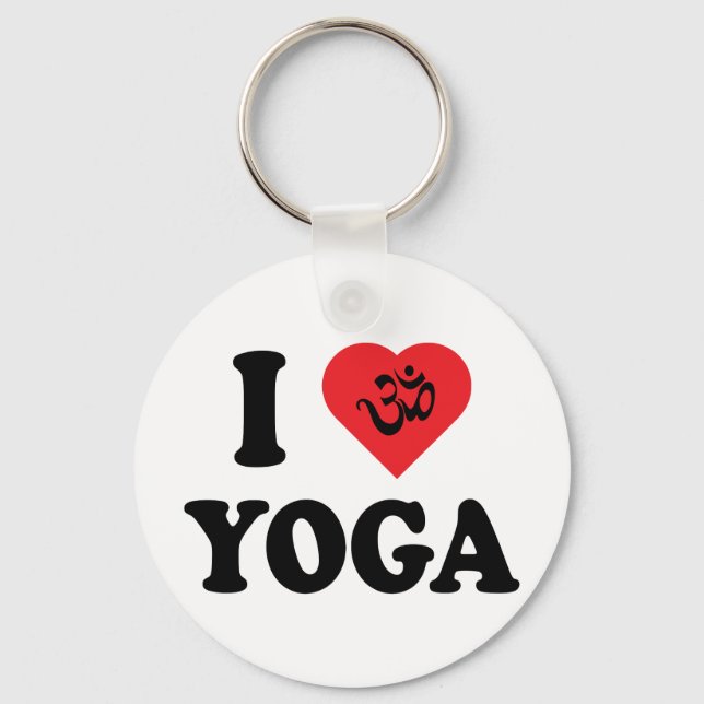 Porte-clés J'aime le yoga (Recto)