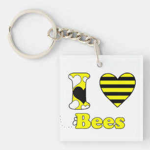 Porte-clés J'aime les abeilles