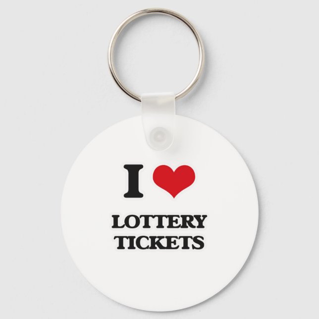Porte-clés J'aime les billets de loterie (Recto)
