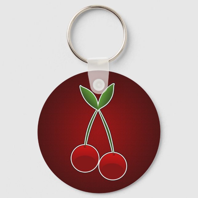Porte-clés J'aime les cerises (Recto)