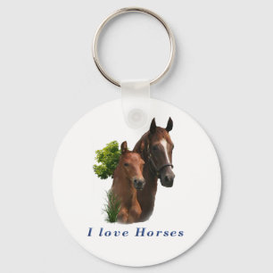 Porte-clés J'aime les chevaux