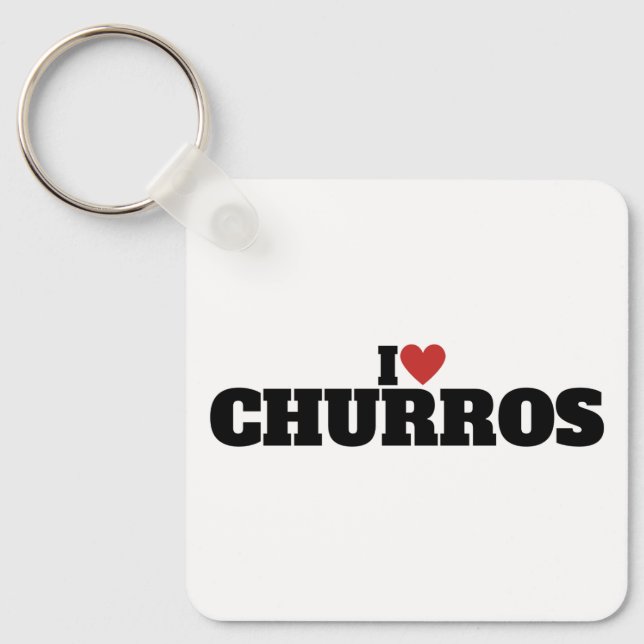 Porte-clés J'aime les churros (Recto)