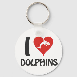 Porte-clés J'aime les dauphins