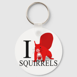 Porte-clés J'aime les écureuils Porte - clés