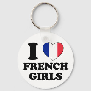 Porte-clés J'aime les filles françaises
