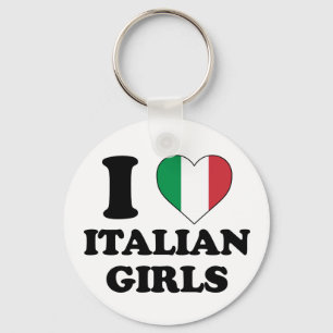 Porte-clés J'aime les filles italiennes